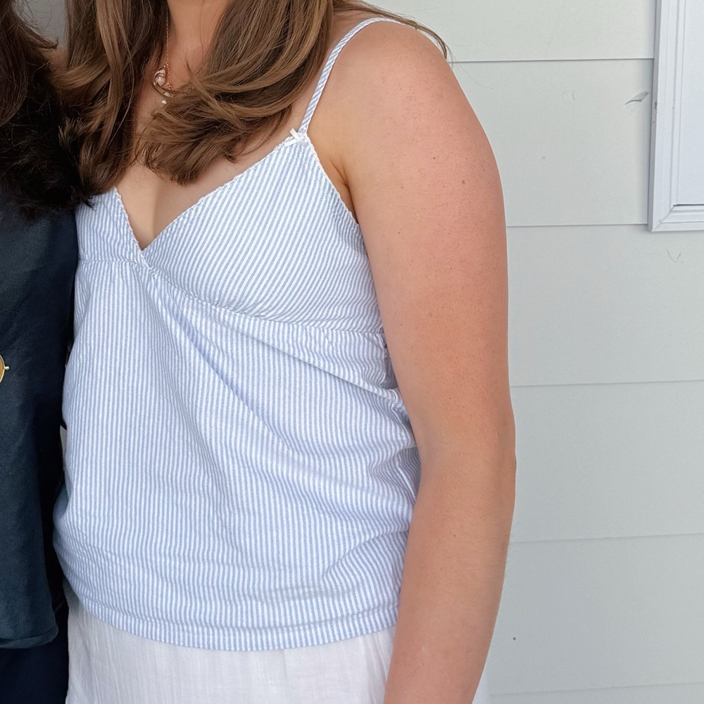 Brandy Melville Blue Striped Women's Top
